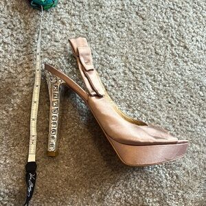 Gold rhinestone heel